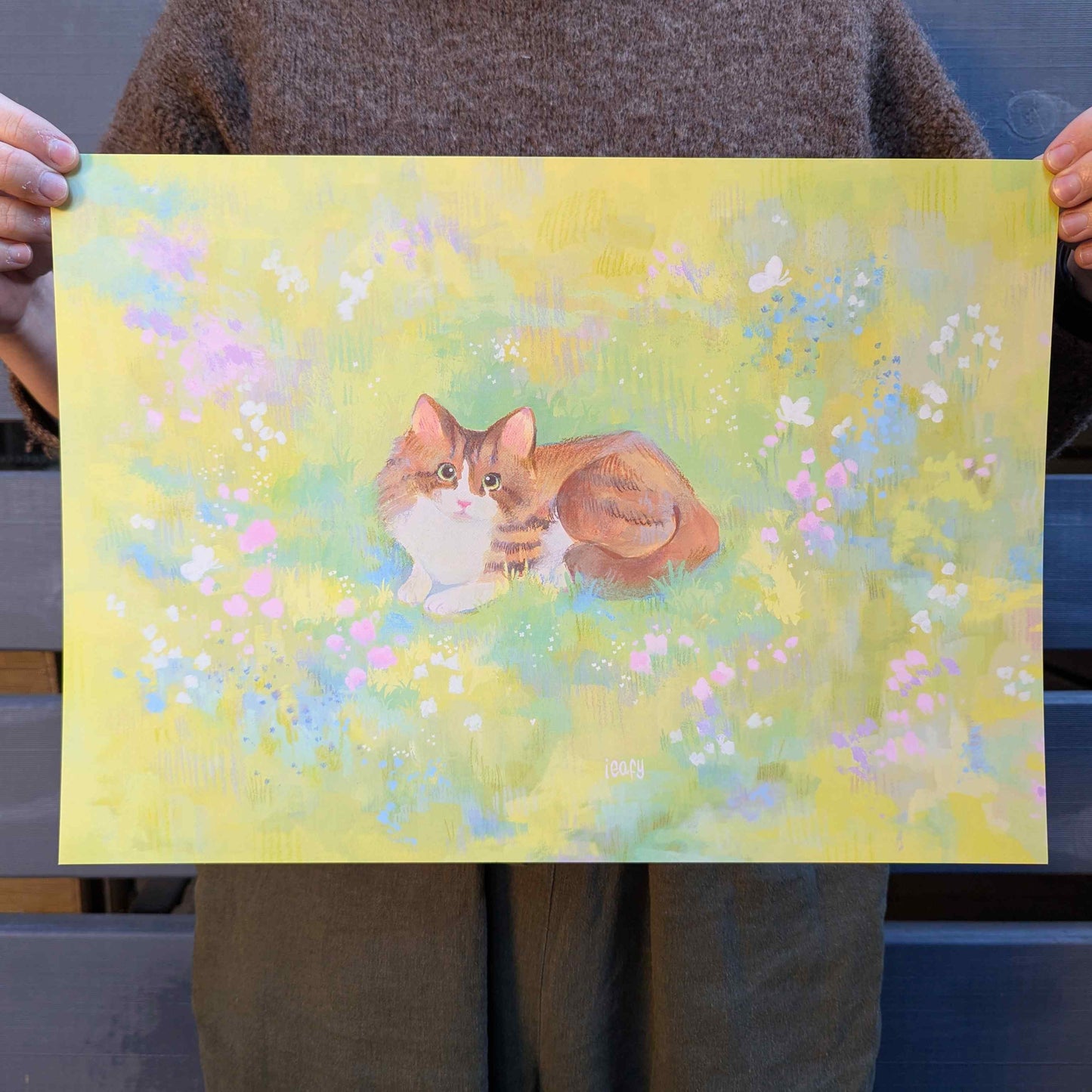 Brown Cat Print
