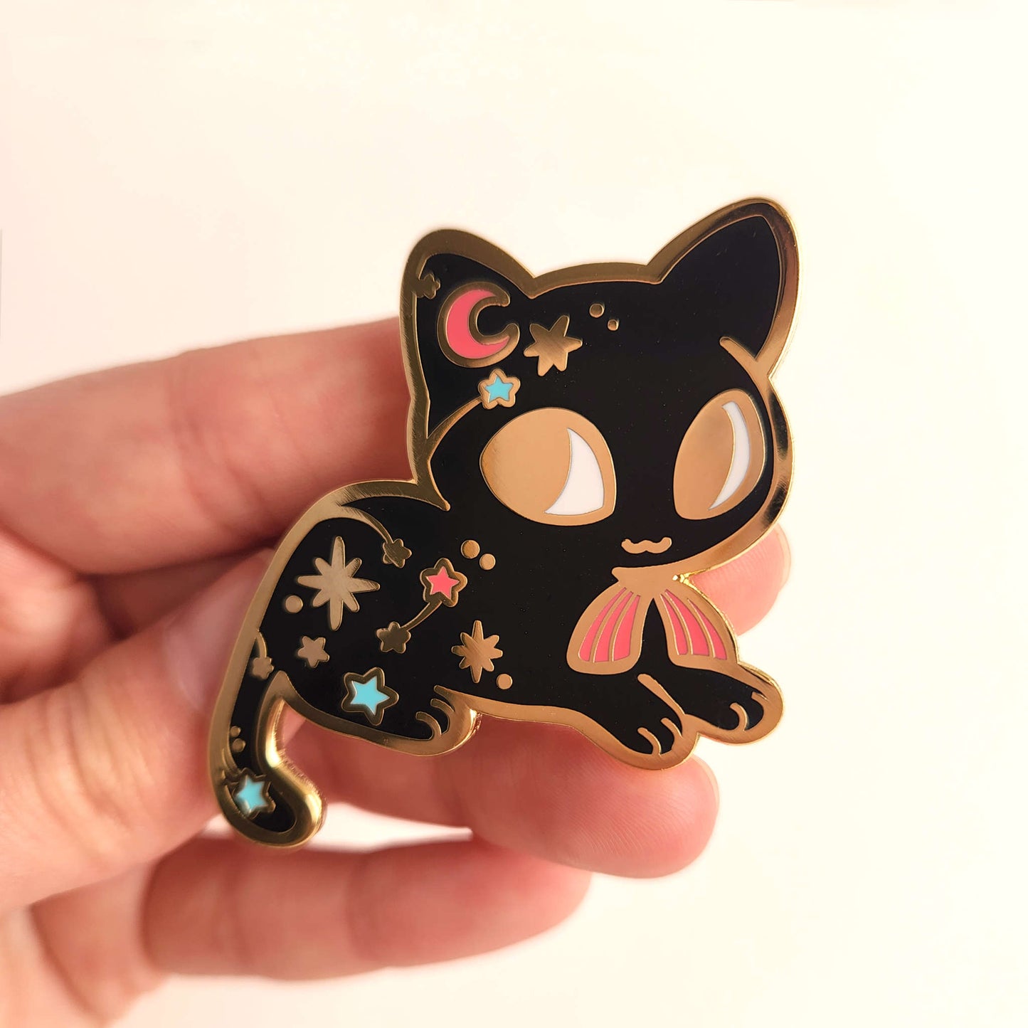 Wish and Bloom cats enamel pins