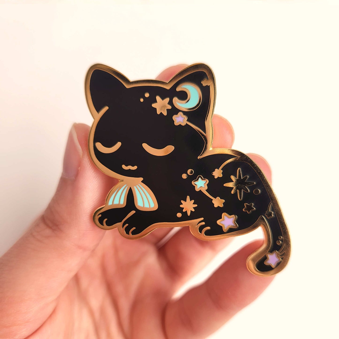 Wish and Bloom cats enamel pins