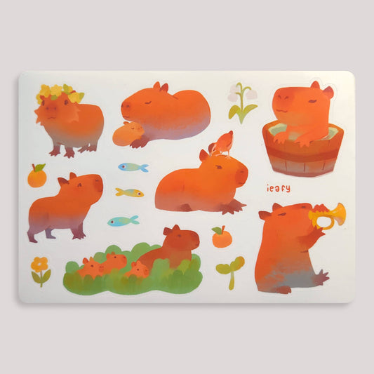 Capybara Sticker Sheet