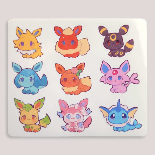 Eeveelutions Sticker Sheet