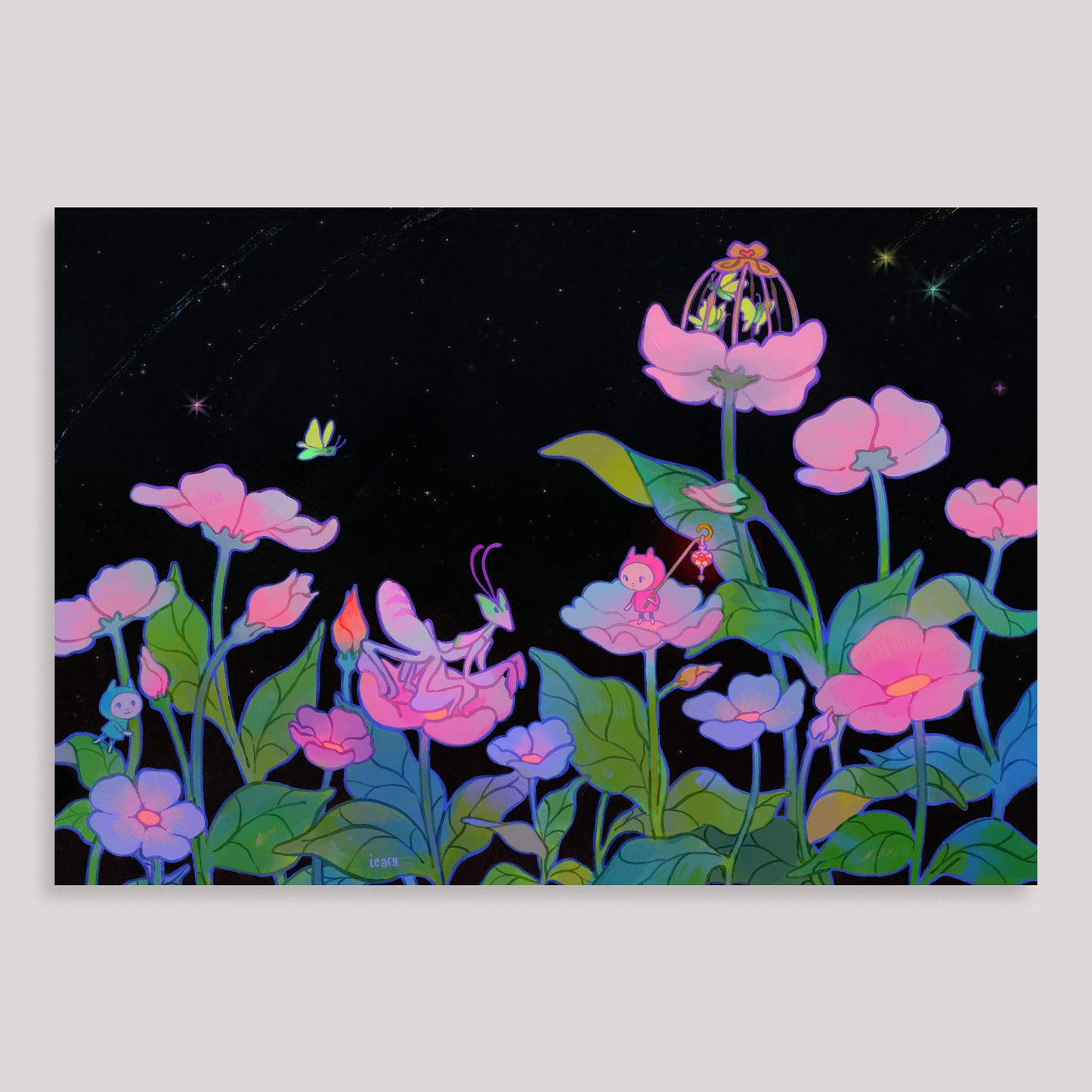 Midnight Mantis Print