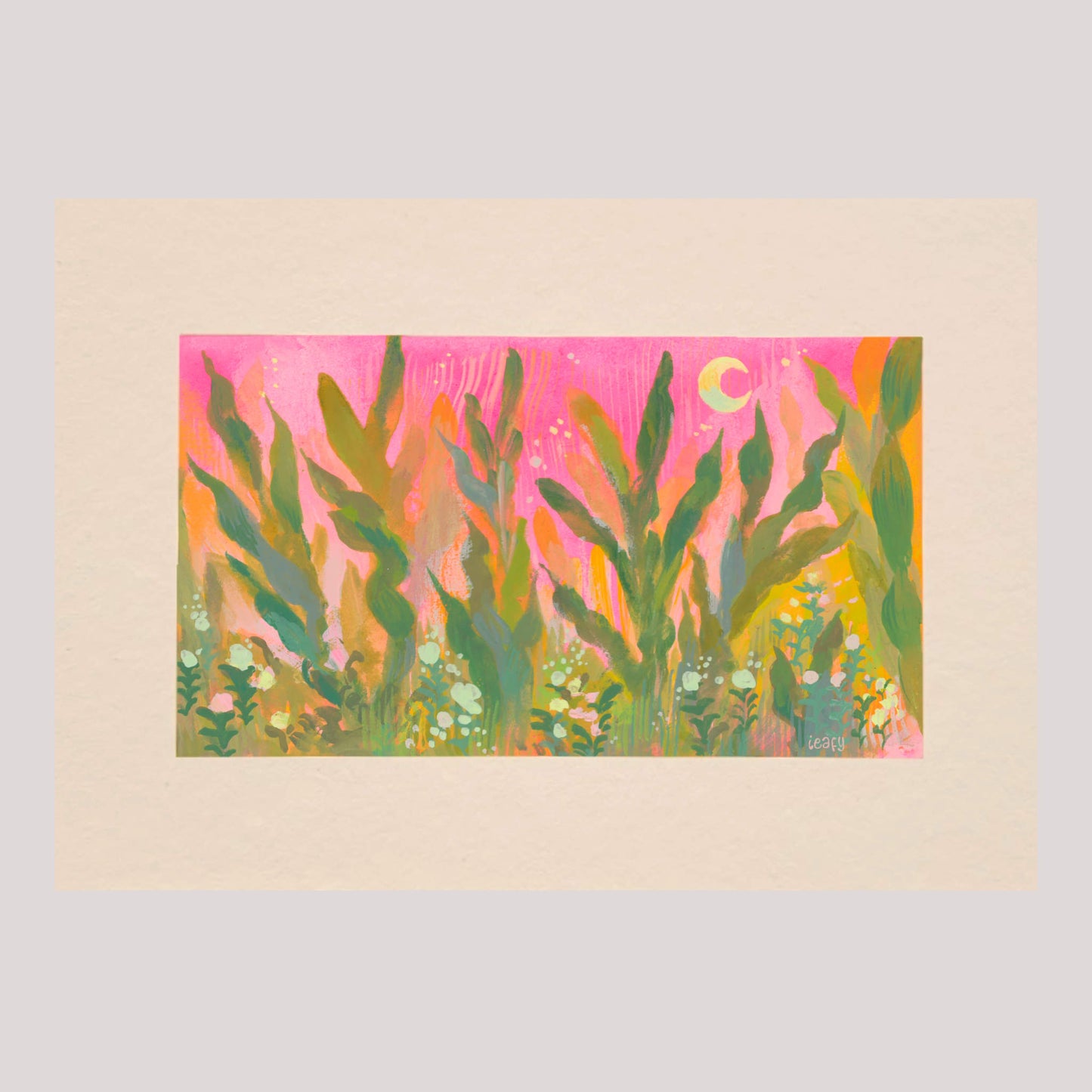 Pink Seaweed Mini Archival Artwork Print