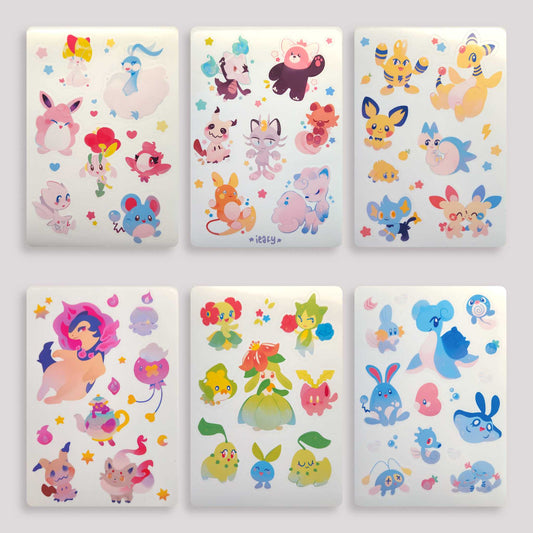 Pkmn Sticker Sheets