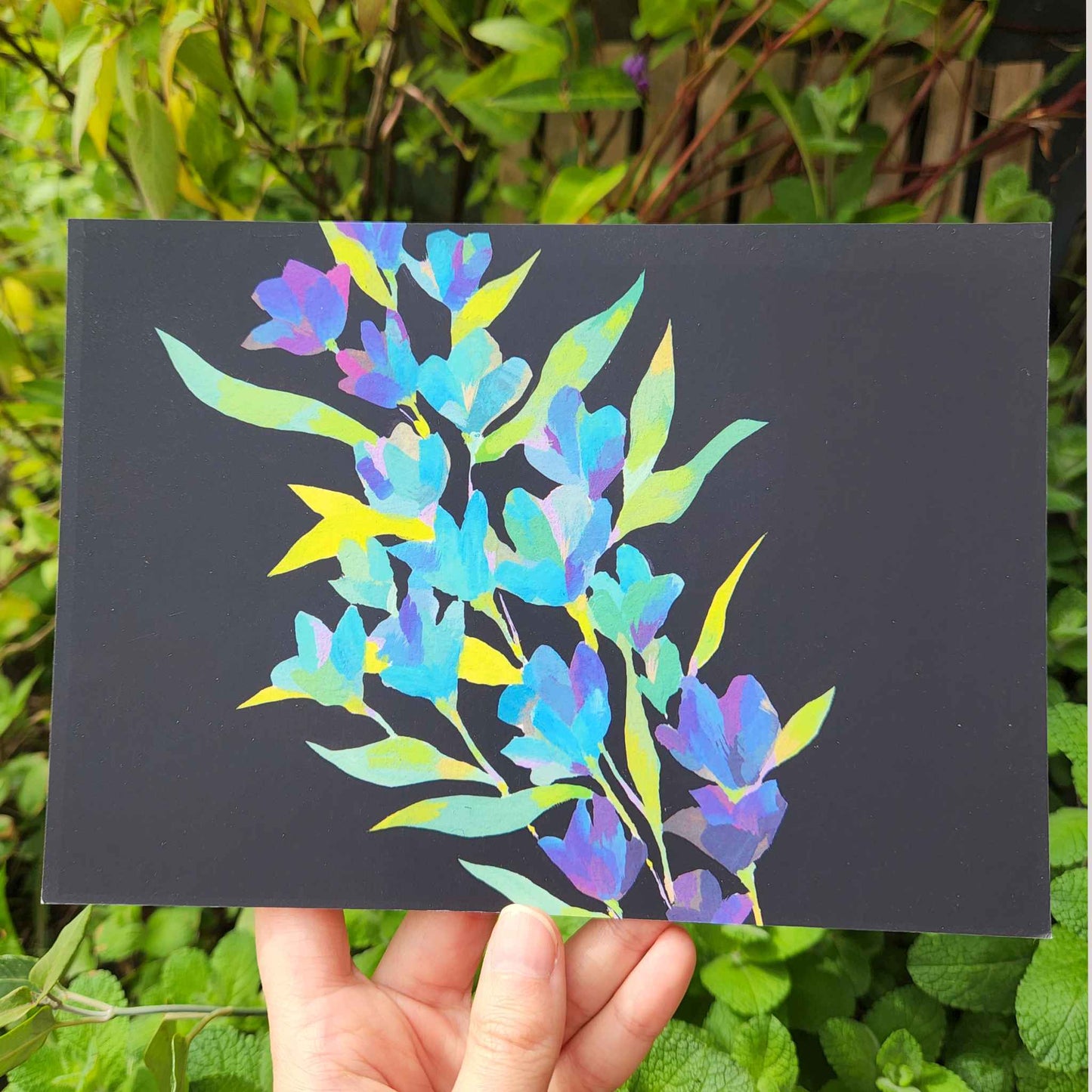 Sapphire Bloom Print