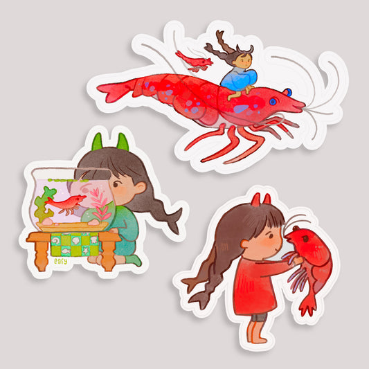 Shrimp Stickers for Shrimp Enthusiasts!