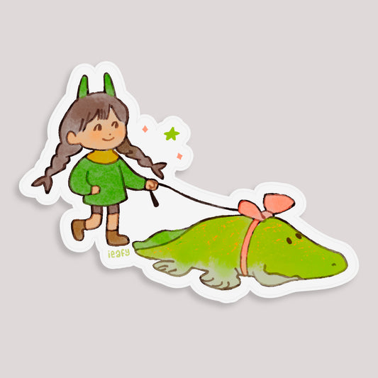 Walking my Tiktalik Sticker