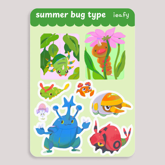 Summer Bug Type Pkmn Sticker Sheet