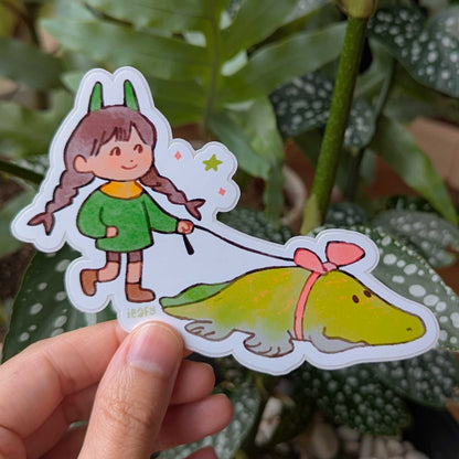 Walking my Tiktalik Sticker