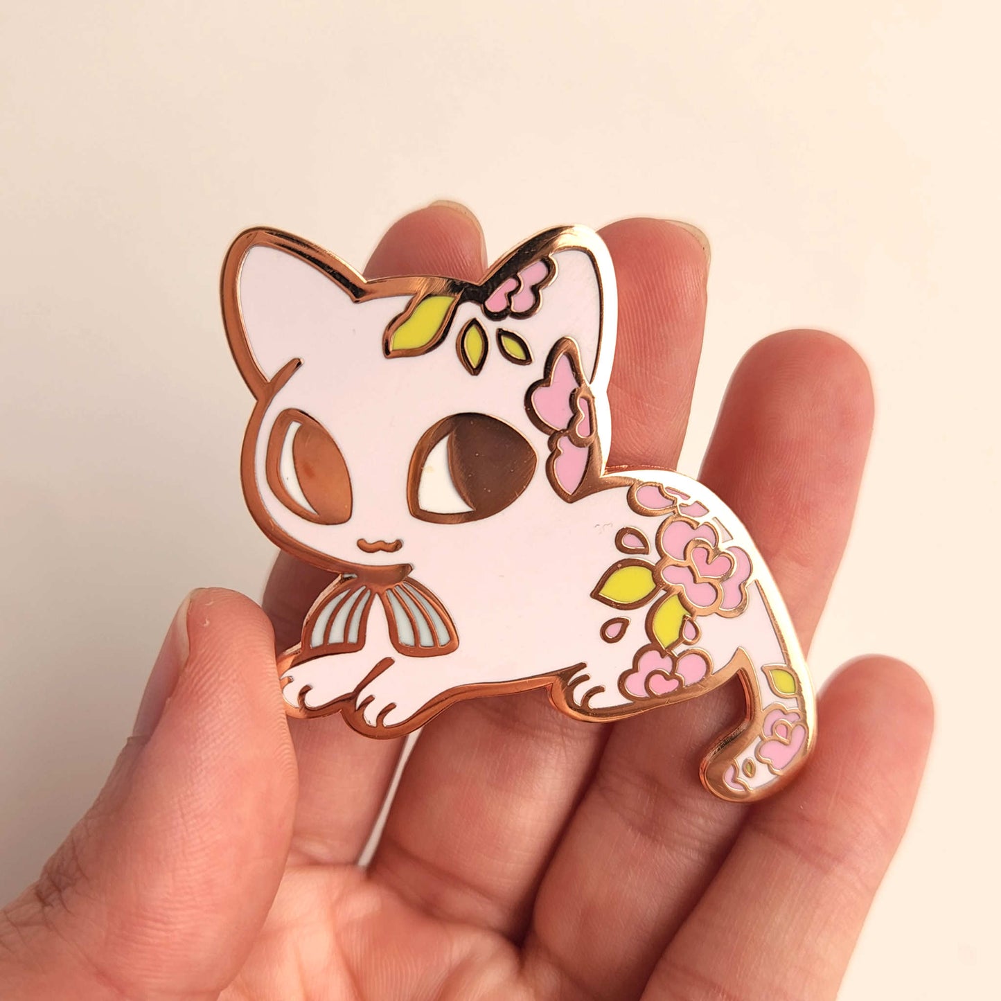 Wish and Bloom cats enamel pins