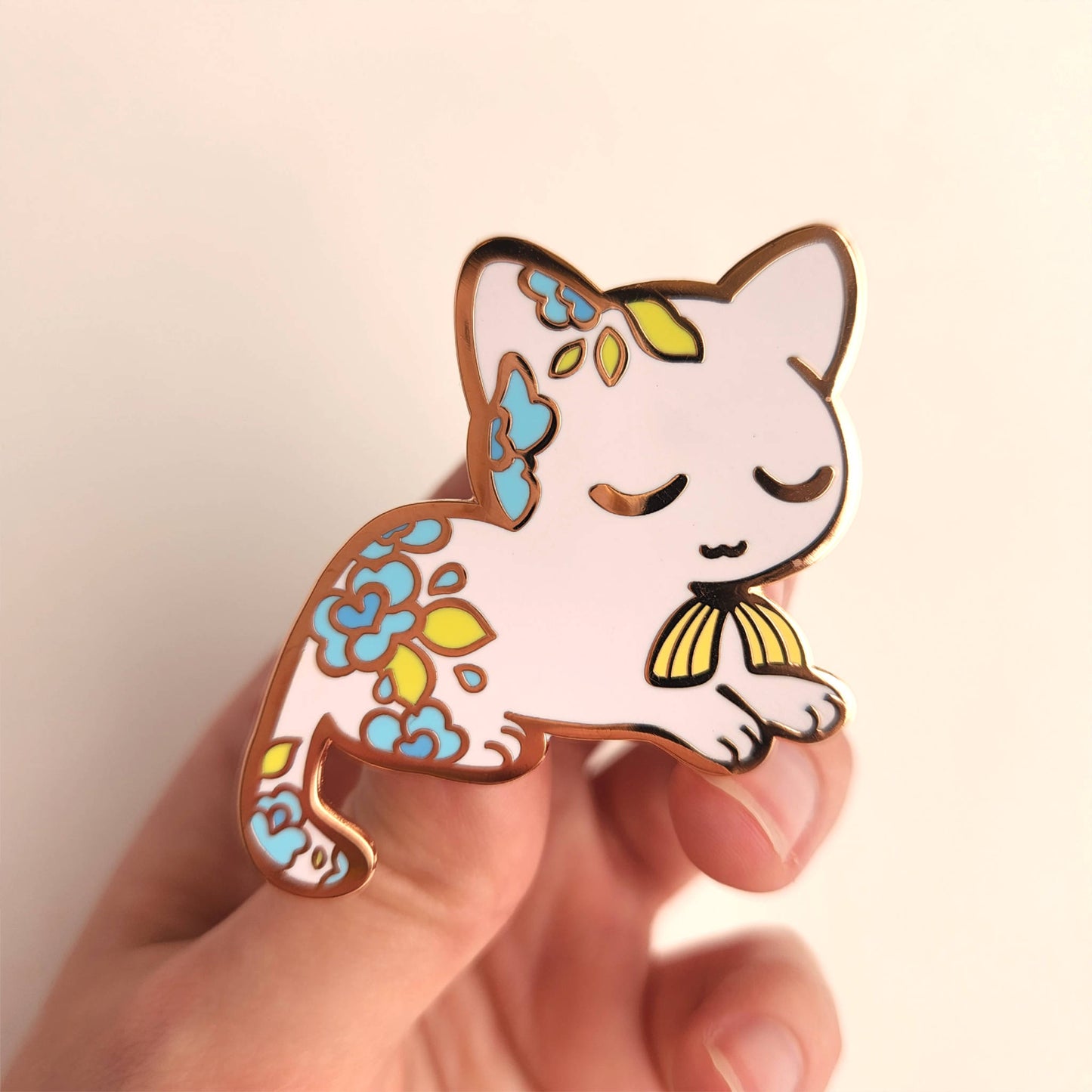 Wish and Bloom cats enamel pins